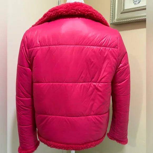 NWOT GUESS Charis Hot Pink Reversible Jacket - Picture 9 of 10